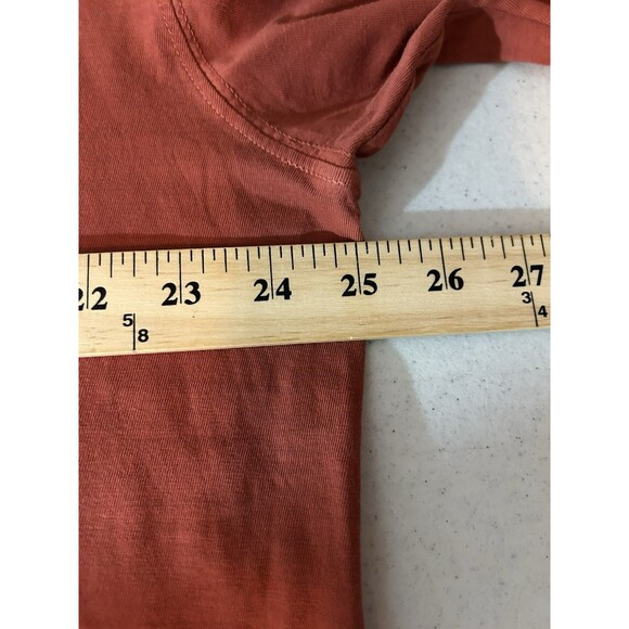 Life Is Good T Shirt Mens XL Santa Golfer Snow Golf Long Sleeve Rust Color - Picture 5 of 7